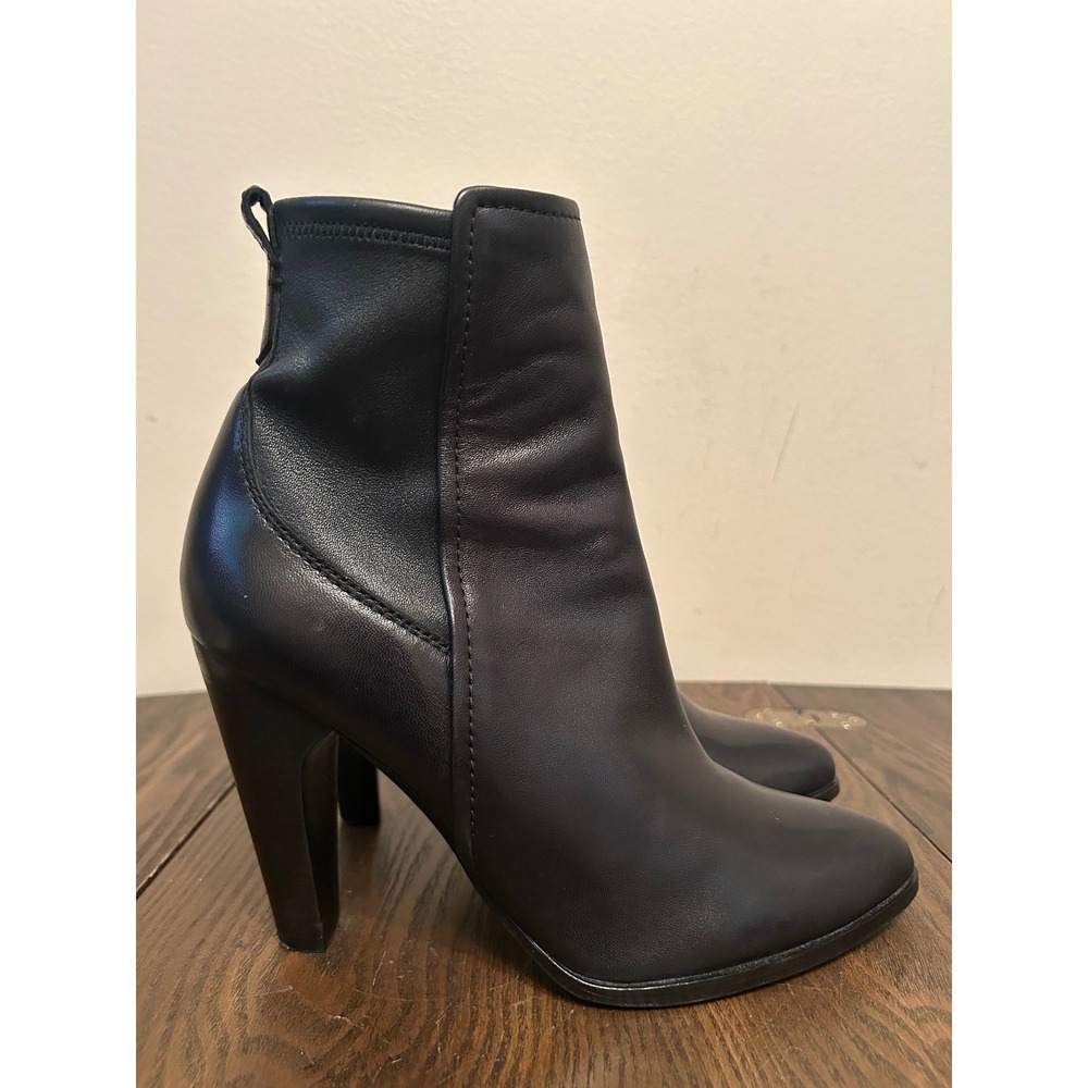 FRYE Heeled Black Leather Bootie Pointed Toe Ankle Boots Size 8M Women's